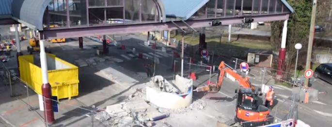 Démolition de la douane de Moëllesulaz Démolition de la douane de Moëllesulaz