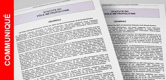 Les statuts du futur Pôle métropolitain du Genevois français validés par la Communauté de communes du Bas Chablais Les statuts du futur Pôle métropolitain du Genevois français validés par la Communauté de communes du Bas Chablais