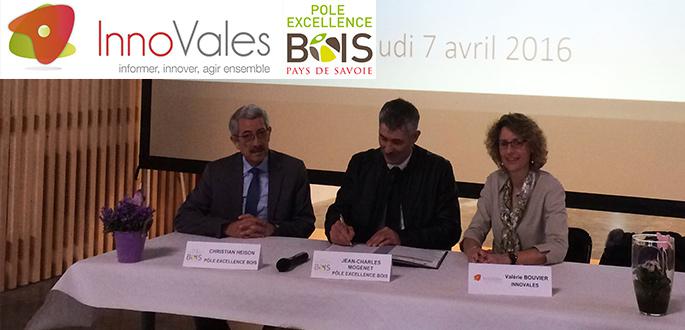 Un protocole de coopération entre le Pôle Excellence Bois Pays de Savoie et InnoVales