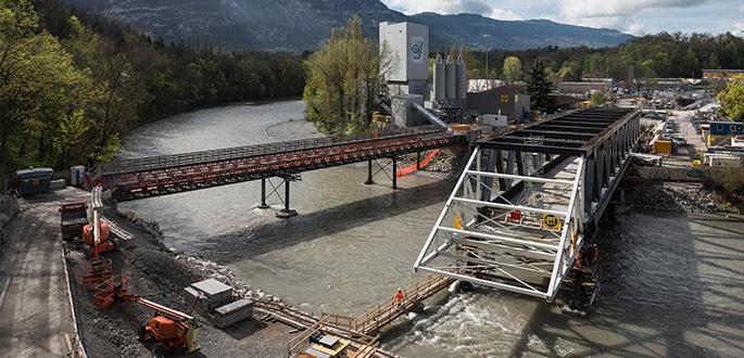 Les travaux CEVA franchissent une nouvelle étape importante : le futur pont ferroviaire enjambe l’Arve