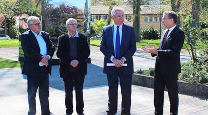 Thonon-les-Bains inaugure sa borne-miroir dans le cadre de l’événement « Frontières et urbanité » organisé par HES-SO.