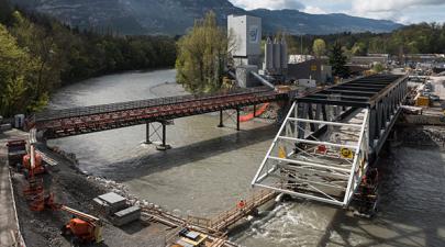Les travaux CEVA franchissent une nouvelle étape importante : le futur pont ferroviaire enjambe l’Arve